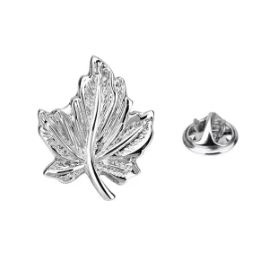 Maple Leaf Elegant Novelty Lapel Pin Brooches Custom Mens Formal Suit Shirt Fashion Accessory Decoration Collar Stay