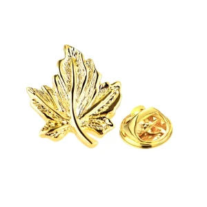 Maple Leaf Novelty Lapel Pin Brooch Custom Men’s Suit Shirt Fashion Accessory Wedding Tuxedo Trendy Jewelry Cufflinks