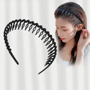 Matte Black Hair Hoop Non Slip HairBand Female All Match Press Hair Head Buckle Bezel Headband Girl Serrated Hair Accessories