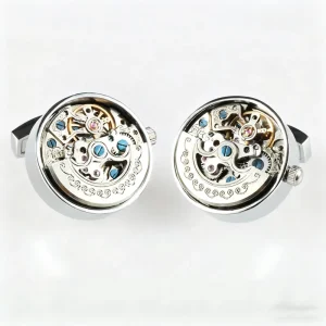 Mechanical Watch Movement Cufflinks Steampunk Men’s Business Shirt Cuff Accessories Luxury Gift