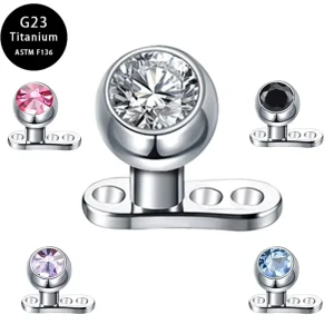 Medical Material Internal Thread Driven Nail F136 Titanium Piercing Jewelry Diamond Setting Resident Nail
