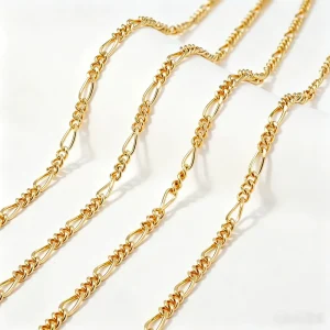 Men Fine Jewelry Pure 18k Solid Gold Chain Figaro Chain Hip Hop Figaro Necklace Real Gold Jewelry With Certificate Au750 Gold