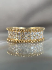 Men Rings Fashion Rings 10K 14K 18K Gold Ring Lab Grown Diamonds Round Brilliant Cut Men’s Ring