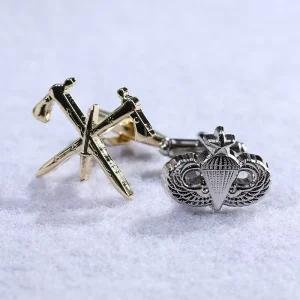 Men Suit Accessories Custom Logo Brass Gold Silver Gift Box Tie Bar Pin Tie Clips Cuff Links Custom Cufflinks