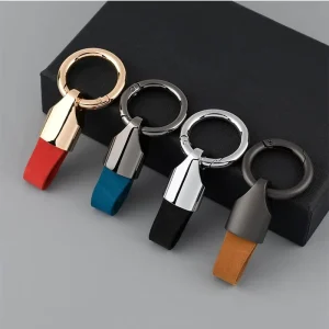 Men Women Chain Fashion Keychain Durable Leather for Car Key Ring Holder Gift Accessories