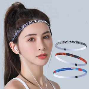 Men Women Non Slip Headband Elastic Silicone Hairband Sports Yoga Running Exercise Sweat Proof Headband Thin Elastic Headbands