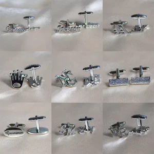 Men’s Cufflinks High quality Luxury Fashion Gold Silver Gray Square Shirt Cuff Button Cufflinks Accessories