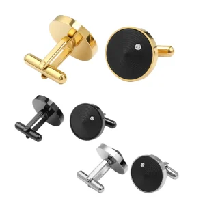 Men’s Custom Cufflinks Fashion Jewelry Metal Stainless Steel Inlay Carbon Fiber Luxury Cufflinks for Men