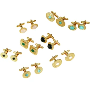 Mens French Shirt Button for Wedding Business Fashion Jewelry Brass Gemstone Electroplated 18k Gold Plated Gift Party Cufflinks