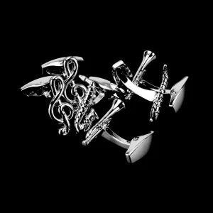 Men’s French Shirt Cufflinks Copper Alloy Musical Note Trumpet Saras Musical Instrument Custom Cufflinks Custom