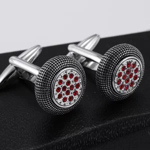Men’s Jewellery Custom Suppliers Unique Cufflinks Stainless Steel Micro Insert Zircon Design Cufflinks for Men Shirt