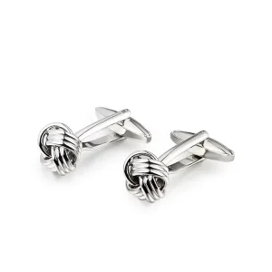 Mens Jewelry Fashion Accessory Copper Silk Knot Stainless Steel Cufflinks