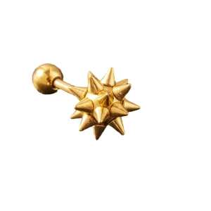 Men’s Piercing Earrings Stainless Steel Cast Mace Single Earrings