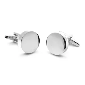 Men’s Stainless Steel Blank Cufflinks Fashion Accessory for Wedding Tuxedo & Suit Shirt Trendy Tie Clip Jewelry