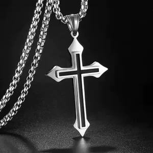 Men’s Stainless Steel Necklace Fashion Couple Pendant Accessories for Students Jewlery N26673