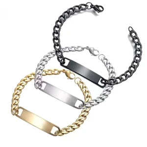 Men’s and Women’s Customizable Fashion Bracelets Stainless Steel Factory Bangles