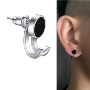 Men’s and Women’s Earrings Hip Hop Punk Stainless Steel Hooks Personality Earrings