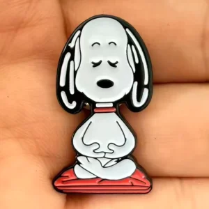 Metal Cartoon Pins Cute Meditating Dog Enamel Pin Souvenir Gifts Cartoon Puppy Metal Pin Badge for Clothes Good Stock