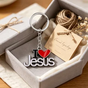 Metal Craft Christian Keyring Letter Religious Faith Keychains Bag Charm Custom Soft Enamel Jesus Keychain