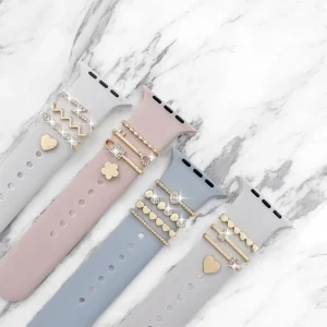 Metal Craft Decoration Diamond Jewelry Charms Decorative Silicone Watch Band Accessories Loop Charm