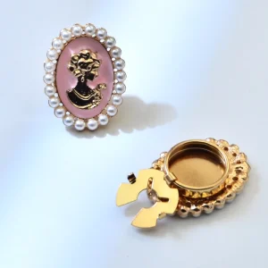 Metal Electroplated Shirt Buttons Fashionable Brooches Petal Rhinestone Cufflinks Turtle Clasps Clip on Buckles