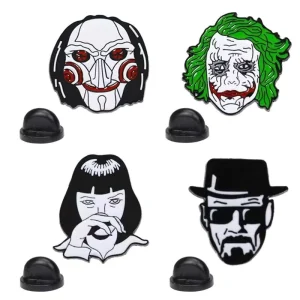 Metal Film Pins Popular Movie Character Enamel Pins Souvenir Metal Soft Enamel Badge Hat Lapel Pin Promotion