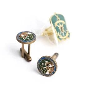 Metal Gift Cuff Links Bulk Custom Made Engraved Logo Luxury Brass Enamel Cufflinks For Men