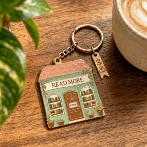 Metal Hanging Accessories Decorative Keychains Custom Personalized Pattern Car Keyrings Hard Soft Enamel Keychain House