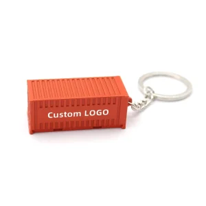 Metal Key Chains Container Shape Gifts Promotion Bags Charm Customized LOGO Brand UV Printing 3D Key Chains