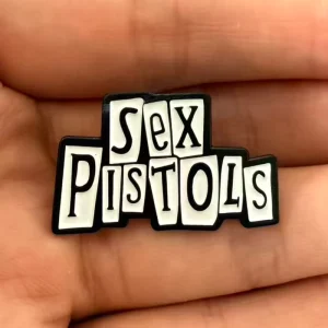 Metal Music Pins Black Alloy Metal Pin Badge Souvenir Sex Pistols Band Brooches Punk Rock Music Enamel Pins Collection