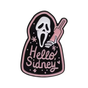 Metal Nightmare Christmas Skeleton Brooch Funky Alloy Drip Enamel Halloween Pin Pink Phone Cast Metal for Occasions