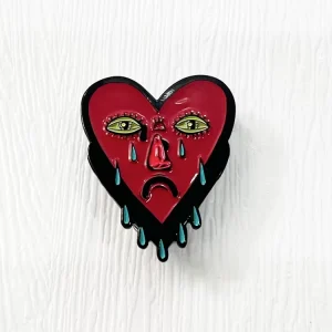 Metal Pins Supplier Heart Logo Brooch Anime Hard Enamel Pin Soft Lapel Badge Manufacturer Custom Enamel Pin