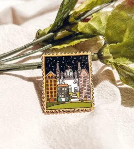 Metal Taraweeh Nights Pin Mosque Islamic Enamel Pin Eid Gifts