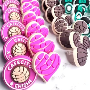 Mexican Concha Straw Toppers Custom Straw Covers Charms Cafecito Y Chisme Silicone Straw Topper For Tumblers Party