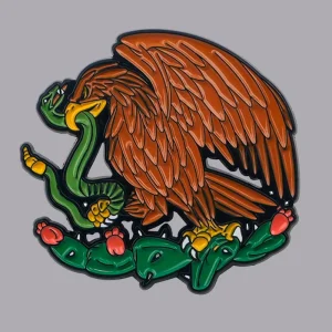 Mexican Flag Enamel Pin Eagle Brooch Pines Lapel Pins Badge on Backpack Clothing Accessories Fashion Jewelry Friends Gifts