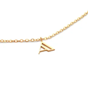 Milskye Custom Stylish Fashion Jewelry 18k Gold Plated 925 Sterling Silver Small Initial a Adjustable Necklace