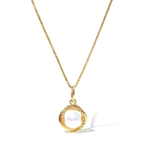 Milskye Great Fashion Jewelry for Women Cute18k Gold Plated 925 Silver Pearl Charm Necklace