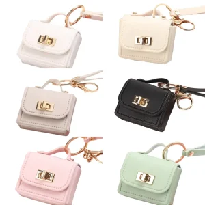 Mini Bag Charm Handbag Backpack Keychain Accessories Leather Key Chains with Silk Screen Printing