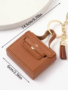 Mini Bag Key Chains for Women Leather Keychains