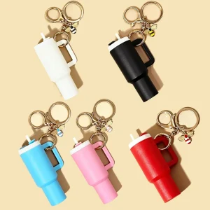 Mini Fashionable Keyring Bee Keychain Pendant Lightweight PVC Waterproof Phone Bag Handbag Accessories