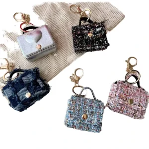 Mini Leather Multi Slot Wallet Eco Friendly High Quality Keychain Pendant Backpack Handbag Hanging Coin Purse Headphone Bag