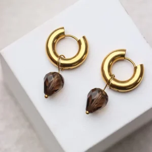 Minimalism Colorful Beads Earrings Handmade Dangle Earrings 18k Gold Plated Hypoallergenic Non Tarnish Jewelry for Women