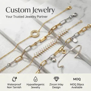 Minimalist Cuff Bangle CZ Tennis Crystal Layering Bracelets Set Luxury Metal Jewelry for Women Gift