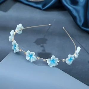 Minimalist Fresh Style Sun Visor Headband Fashionable Sweet Rhinestone Flower Hair Clip Pressed Daisy Hair Accessory Stainless