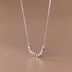 Minimalist Geometric Pendant 925 Sterling Silver Necklaces Fashion Jewelry for Women