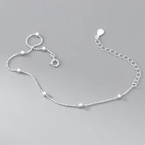 Minimalist Jewellery Mini Square Shape 925 Sterling Silver Charm Bracelets Fashion Jewelry for Women
