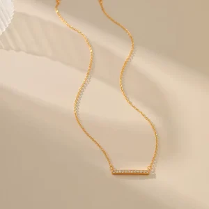 Minimalist Micro Pave Setting Pendant Cute Design Everyday Wear Necklace for Women