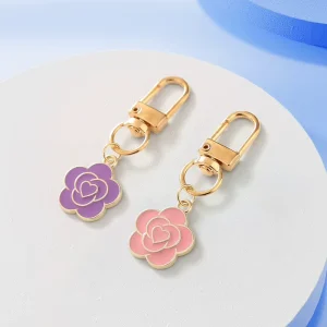 Minimalist Small Flower Keychain Cute Fresh Couple Bag Charm Personalized Pendant Keychain Accessory