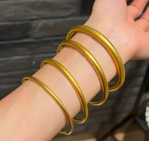 Minimalist Stainless Steel Bangle Waterproof Anti Tarnish Smooth Brushed Bracelet Fashion Jewelry