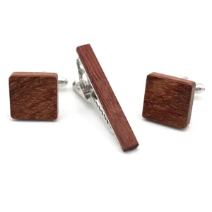 Minimalist Suit Shirt Wood Cufflink Sets Fashion Jewelry Accessories Custom Engraving Available